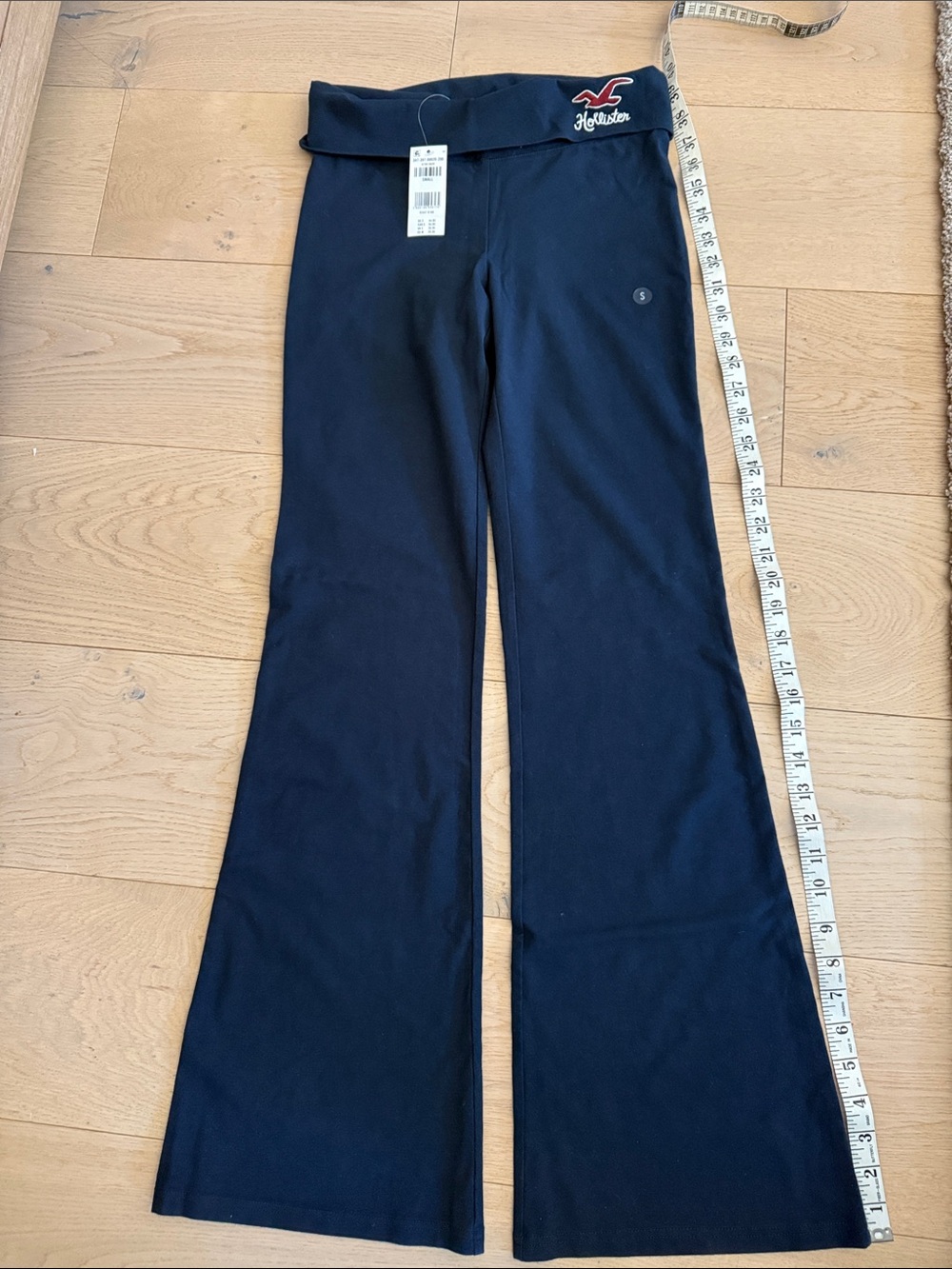 New Hollister Women's Dark Navy Flared pants
